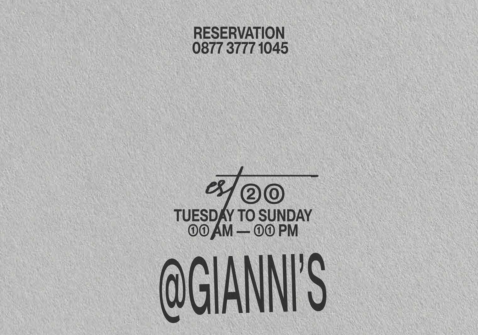 Gianni's Branding by Stud